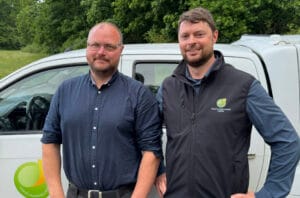 Skogslärarna Anders Alkrot och John Averhäll på Naturbruksgymnasiet Kalmar
